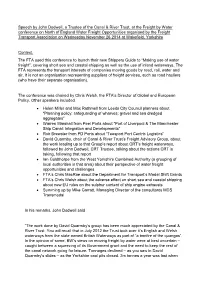 Speech by John Dodwell, a Trustee of the Canal & River Trust, at The