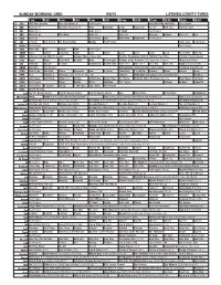 Sunday Morning Grid 9/6/15 Latimes.Com/Tv Times