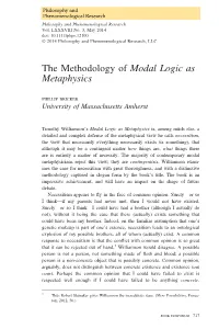 The Methodology of Modal Logic As Metaphysics