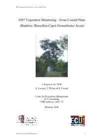 Vegetation Monitoring – Swan Coastal Plain
