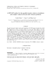 A FETI-DP Method for the Parallel Iterative Solution of Indefinite And