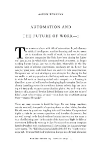 Automation and the Future of Work–1
