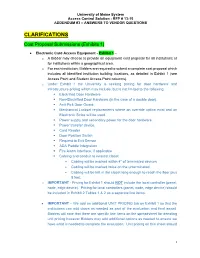 Clarifications