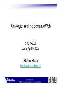 Ontologies and the Semantic Web