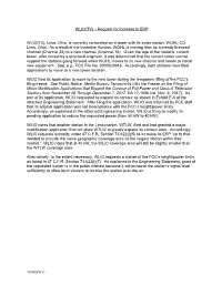 WLIO(TV) – Request for Increase in ERP