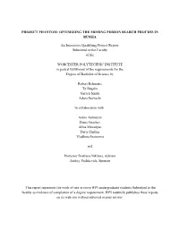 OPTIMIZING the MISSING PERSON SEARCH PROCESS in RUSSIA An
