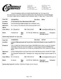 Page 1 of 8 VALID PLANNING APPLICATIONS REGISTERED UP
