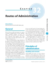 Routes of Administration R UE of OUTES