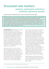 Structured Notes, Which Have Embedded Derivatives, Some of Them Very Complex