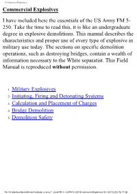 US Army Explosives and Demolitions Manual