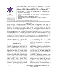 33 Abstract Dna Barcoding, Phylogenetic Diversity