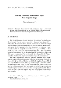 Finitely Presented Modules Over Right Non-Singular Rings
