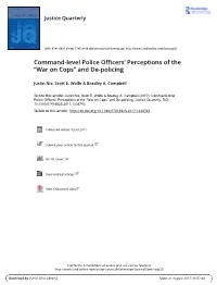 And De-Policing
