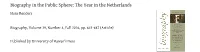 Biography in the Public Sphere: the Year in the Netherlands Hans Renders