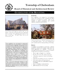 Guidelines for Roofing