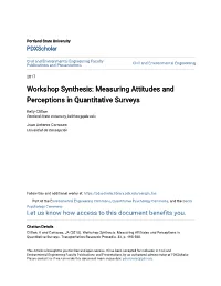 Measuring Attitudes and Perceptions in Quantitative Surveys