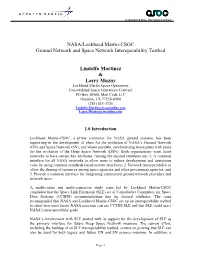 NASA-LMCSOC SN and GN Interoperability Testbed
