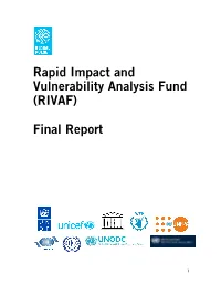 Rapid Impact and Vulnerability Analysis Fund (RIVAF)