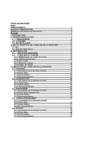 TABLE DES MATIERES Pages REMERCIEMENTS