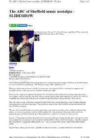 The ABC of Sheffield Music Nostalgia - SLIDESHOW - the Star Page 1 of 2
