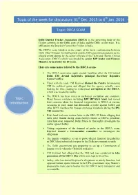 Topic of the Week for Discussion: 31 Dec 2015 to 6 Jan. 2016