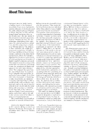 About This Issue