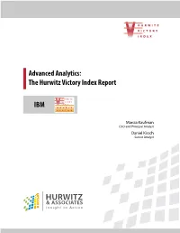 Advanced Analytics: the Hurwitz Victory Index Report