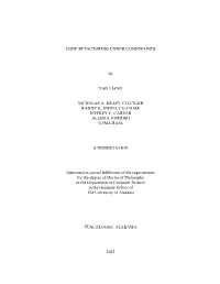 CODE REFACTORING UNDER CONSTRAINTS by YAN LIANG