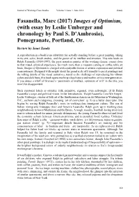 Fasanella, Marc (2017) Images of Optimism, (With Essay by Leslie Umberger and Chronology by Paul S