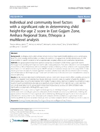 Individual and Community Level Factors with a Significant Role In