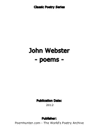 John Webster - Poems