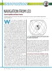 NAVIGATION from LEO Current Capability and Future Promise by David Lawrence, H