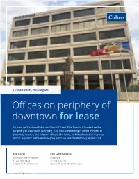 Offices on Periphery of Downtown for Lease
