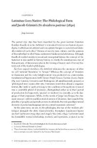 The Philological Turn and Jacob Grimm's De
