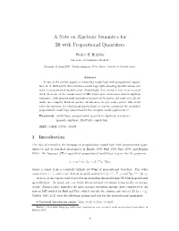 A Note on Algebraic Semantics for S5 with Propositional Quantifiers