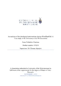 An Analysis of the Ideological Contributions of #Feesmustfall