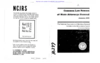 Common Law Powers