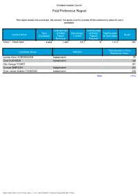First Preference Report