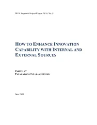 How to Enhance Innovation Capability with Internal and External Sources