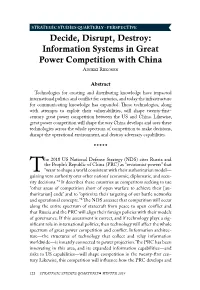 Information Systems in Great Power Competition with China