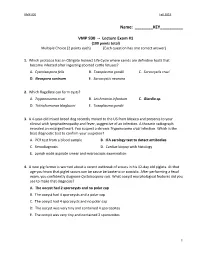 Lecture Exam #1 (100 Points Total) Multiple Choice (2 Points Each) (Each Question Has One Correct Answer)