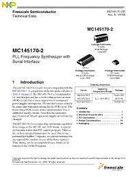 MC145170-2/D Technical Data Rev