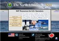 North Atlantic (NAT) Resources for U.S. Operators