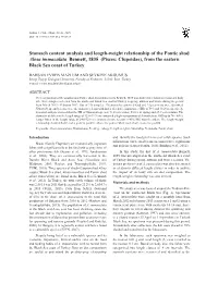 Stomach Content Analysis and Length-Weight Relationship of The