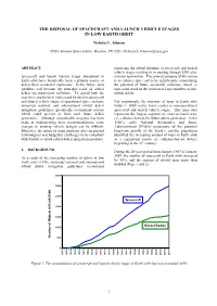 The Disposal of Spacecraft and Launch Vehicle Stages in Low Earth Orbit