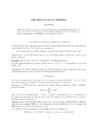 The Riemann-Roch Theorem