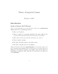 Theory of Impartial Games