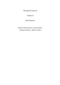 Bilingual Preschools Volume II Best Practices