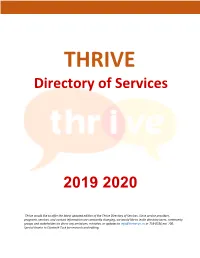 Directory of Services 2019 2020