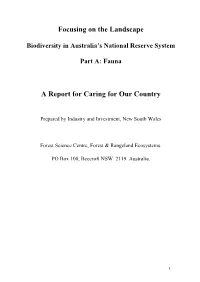 Focusing on the Landscape a Report for Caring for Our Country